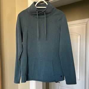 Teal Cowl Neck Pullover